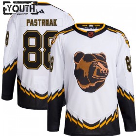 Boston Bruins Trikot David Pastrnak 88 Adidas 2022-23 Weiss Reverse Retro 2.0 Authentic - Kinder